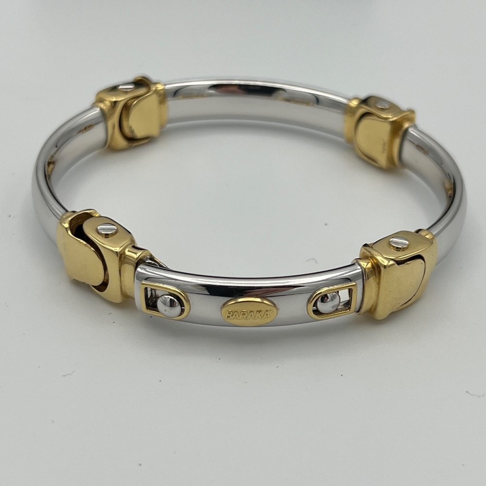 BARAKA 18K 50.44g Italian 750 White/Yellow Gold 8" Bracelet